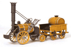 La locomotora, invento del ingeniero británico Stephenson