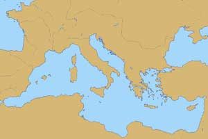 Concepto de mar Mediterráneo