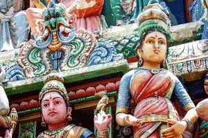 Imágenes de un templo hindú