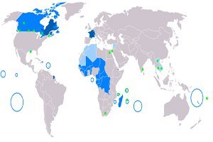 Lista de todos los países francófonos por continente