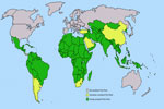 Mapa de localización de los países del Tercer Mundo