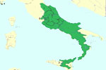Localización de las lenguas itálicas en la península homónima