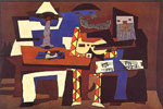 Tres músicos, pintura cubista de Picasso