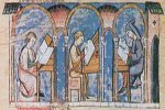 Monjes en el 'scriptorium' o escritorio