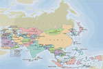 Mapa de los países de Asia