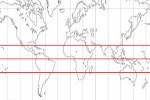 Mapa de localización de los paralelos de la Tierra