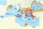 Mapa de las antiguas polis griegas por todo el Mediterráneo