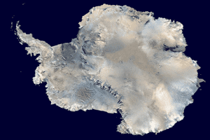 La Antártida, vista desde satélite