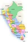 Mapa de los departamentos de Perú