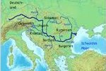 Mapa del río Danubio