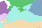 Mapa de los países ribereños del mar Negro