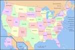 Mapa de (los) Estados Unidos