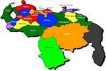 Mapa de los Estados que integran Venezuela