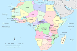 Mapa de los países de África